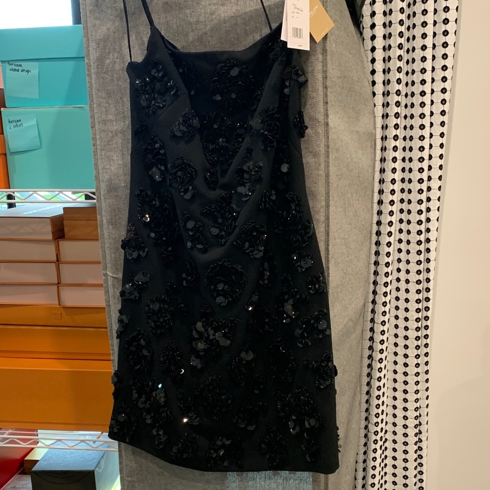 NWT Michael Kors black Embellished Slip Dress -